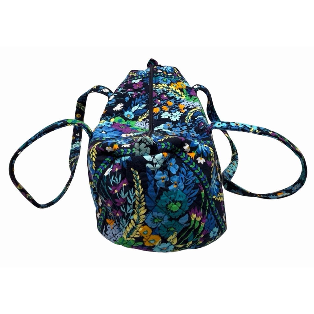 Vera Bradley Weekender Travel Bag Midnight Blues Zipper Floral Pocket Gift 1094 - Picture 6 of 15